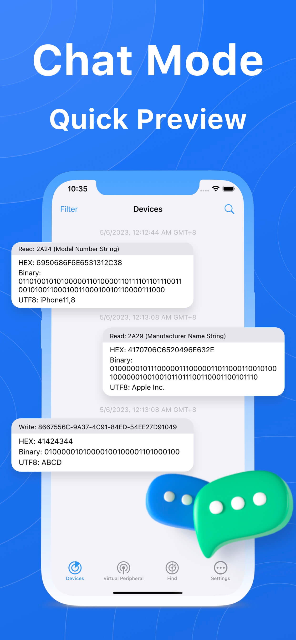 Chat mode quick preview